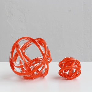 Nodi di vetro decorativi soffiati a mano scultura in vetro arte in vetro per la decorazione domestica accento della stanza Dia 20 <span class=keywords><strong>cm</strong></span> / 8" - Product Image 3