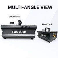 Machine à fumée LED robuste 2000W, 5 min de préchauffage, réservoir 2,5L pour concerts, scènes et événements (location)