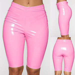 กางเกงขาสั้นหนัง PU สไตล์เซ็กซี่สำหรับผู้หญิง Viviblook Z0105PT เหมาะสำหรับใส่เที่ยวกลางคืน สไตล์พังก์ - Product Image 5