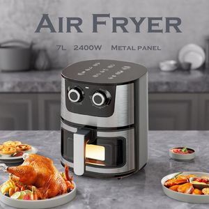 Friteuse à air numérique moderne carrée en acier inoxydable, grande capacité, intelligente, automatique, électrique, à vapeur, sans huile - Product Image 5