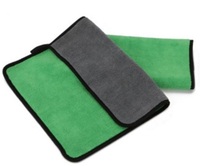 Serviette de lavage de voiture en microfibre double face 600 GSM en polaire corail épaisse, absorbante et à séchage rapide pour le detailing automobile et le polissage