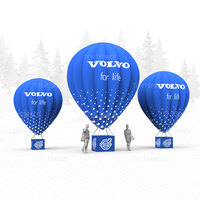 Modèle de ballon à air chaud gonflable-hydrofuge multicolore durable installation facile pour les salons professionnels promotions d'affaires vacances