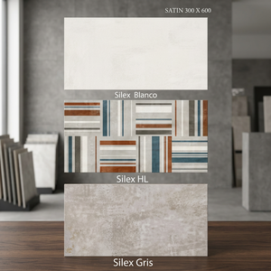 Carreaux muraux en céramique numérique 3D gris 300x600mm (12x24) pour cuisine, salle de bain, centre commercial, hall, intérieur, carreaux en porcelaine pour présentoir de salle d'exposition - Product Image 2