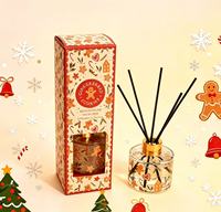 Coffret Cadeau Aromathérapie Noël au Gingembre : Bougie Parfumée Faite Main et Diffuseur à Bâtonnets – Parfum Longue Durée, Décoration Maison, Cadeau de Fêtes