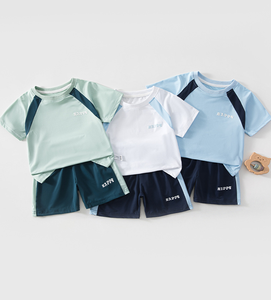 Vêtements d'été pour bébés garçons Guai, 0-3 ans, shorts à manches courtes, 2 pièces, tenue décontractée pour le sport en plein air, vêtements doux et respirants pour tout-petits - Product Image 2