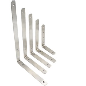 Support d'étagère en acier inoxydable en forme de L à 90 degrés, connecteur de meubles durable - Product Image 5