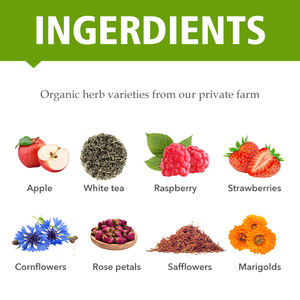 ชาใบหลวมแบบกําหนดเองแอปเปิ้ลราสเบอร์รี่บิตสตรอเบอร์รี่<span class=keywords><strong>ล</strong></span>ูกพลับข้าวโพดผสมชาขาว - Product Image 2