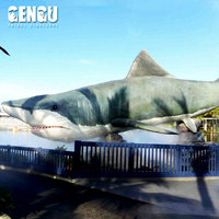 Modèle animatronique de requin en résine grandeur nature pour une utilisation en intérieur pour les écoles, les jardins d'enfants, les centres commerciaux, les parcs d'aventure