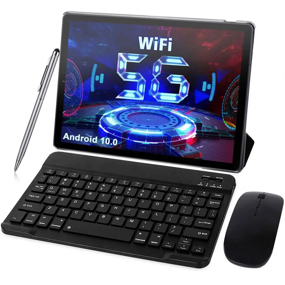 Produsen Tablet Android 10 Wifi 10.1 inci, Tablet Pc dengan Keyboard layar sentuh Ips 2gb 32gb Quad Core Smart 10"