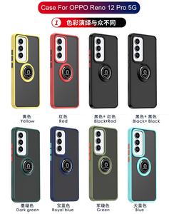 Para Oppo Reno 12 11 10 7 6 Pro / Reno 11 F 8T <span class=keywords><strong>5</strong></span> 4 <span class=keywords><strong>Lite</strong></span> 10 8 Pro + / F19 A1 Pro Matte Armor Cover Stand Hybrid Back Case con anillo - Product Image 6