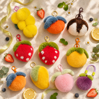Porte-clés en fourrure de lapin Rex, breloque de sac en peluche mignonne en forme de fruit, pendentif moelleux, accessoire de sac à main, vente en gros, OEM, ODM, personnalisé