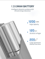 Robot de nettoyage intelligent multifonctionnel pour sols, rechargeable, avec fonctions de balayage, lavage à sec et humide, et aspiration pour la maison