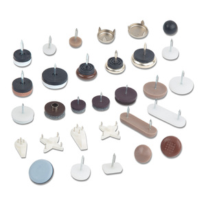 Patins de <span class=keywords><strong>chaise</strong></span> de bureau antidérapants en plastique à clouer, ronds, avec pointe à clou, pour meubles - Product Image 2