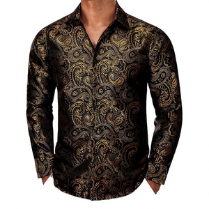 Camisas de Esmoquin para Hombre de Seda Satinada de Lujo, Corte Slim, Casuales, Ecológicas, Transpirables, de Manga Larga, Sin Arrugas, para Primavera - Product Image 2