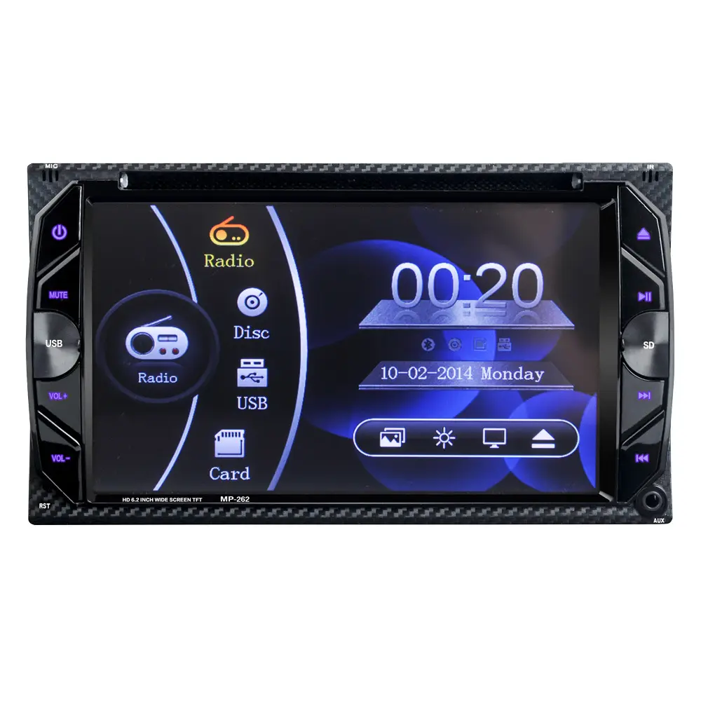 High quality Durable 12v dual HD DVD player all in one 6.2 inch Car DVD Player