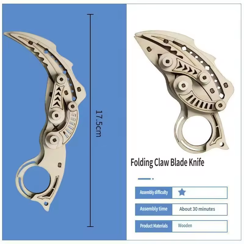 Modello di Coltello con Lama a Artiglio Pieghevole