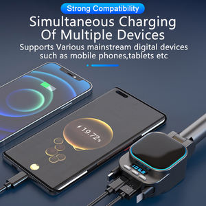 Cargador de teléfono de coche retráctil 4 en 1 Tipo <span class=keywords><strong>C</strong></span> 96W PD BT 5,3 transmisor FM cargador de coche REPRODUCTOR DE MP3 manos libres Radio de coche cargador rápido - Product Image 3