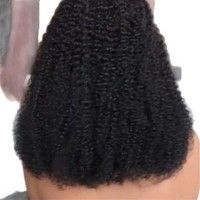 Perruque Lace Front Coolhair en Cheveux Humains Brésiliens Remy, Bouclés Crépus, Densité 200%, Volume et Épaisseur, 20-22 Pouces, HD 13x4, Résistante à la Chaleur