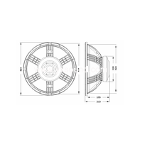 AX18200 Haut-parleur de puissance 18 pouces avec woofer à panier 1200W, Équipement audio professionnel de scène, Direct usine, OEM ODM, Amplificateur