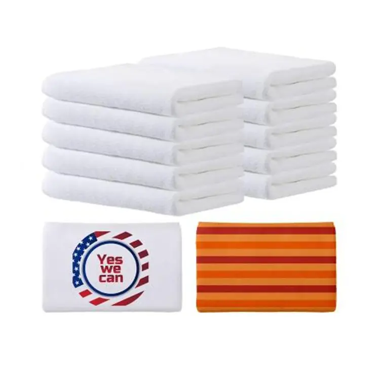 30*60cm Sublimation POLY Towel Microfiber Kitchen Towels Absorbent Soft Polyester hand face plush bath Towel