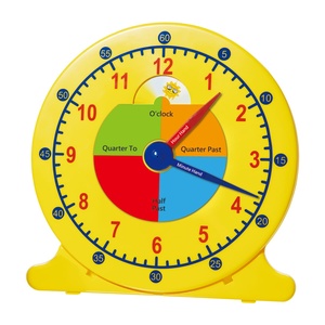 Large Plastic <b>Math</b> Clock <b>Toy</b> Educational <b>Toy</b> for Children's Time-Telling Activities - Product Image 1
