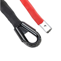 ARCTICSUN Câble de treuil synthétique UHMWPE 10.5mm * 25m Noir Rouge Rock Heat Guard Compatible ATV UTV 4x4 Car Truck Winch Cable 1 Year