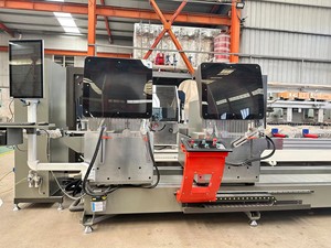 Scie de découpe CNC entièrement automatique à double tête 650 pour profilés de porte en aluminium à angle variable - Product Image 4