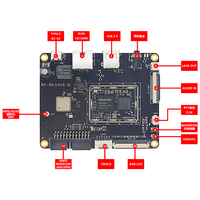 Kit de développement Rongpin RP-RK3308H Rockchip RK3308 Quad-Core Android 12, 64 Mo de RAM, 4 Go de stockage