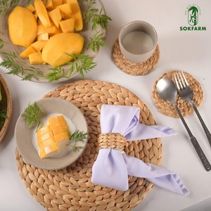 Round Woven Napkin <b>Rings</b> Water Hyacinth Easter Napkin <b>Rings</b> Napkins Holder - Product Image 4