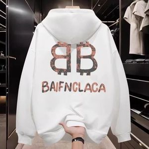 Felpa con Cappuccio Balen ciaga 2025, Stile Urbano di Lusso, Oversize Iconico, Streetwear, Tessuto 100% Cotone con Logo Distintivo - Product Image 1