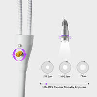 Lampe à cils UV LED blanche professionnelle de 10 pouces 405nm avec gel de colle 5W roues en métal à séchage rapide composants durables
