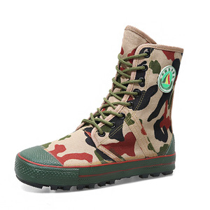 Botas de Protección Forestal Lan Yining, de Caña Alta, Resistentes a Pinchazos, para Hombre, Zapatos de Trabajo para Exteriores, Tacón Bajo, Camuflaje, Lona - Product Image 2