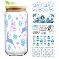 Autocollants Goode Wholesale 20oz UV DTF imprimés brillants et imperméables pour gobelets à glace, écologiques, anti-rayures, motifs de dessins animés pour verres et tumblers