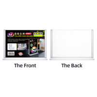 Horizontal A4 OEM haute qualité en plastique Table porte-carte affiche présentoir bureau en forme de T Menu support pour Restaurant
