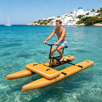 Vélo aquatique gonflable en PVC léger, surface antidérapante, durable, montage rapide, facile à transporter et à ranger, pour parcs aquatiques, vente en gros