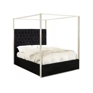 Наборы для спальни для подростков, металлический каркас кровати размера «Queen-Size», кровать с балдахином, кровать с мягкой обивкой, кровать размера «King-Size»