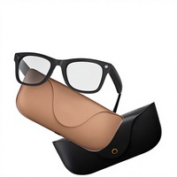Lunettes Intelligentes IA avec Caméra HD 8MP, Étui de Charge Magnétique 2000mAh, Assistant Vocal, Traduction, Vidéo 4K, Lunettes Connectées pour Sports de Plein Air
