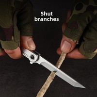 Outdoor Camping M390 Zakmes Magisch Veerpatroon Hoge Hardheid Roestvrijstalen Mes Draagbaar Fruitsnijder Vouwmes