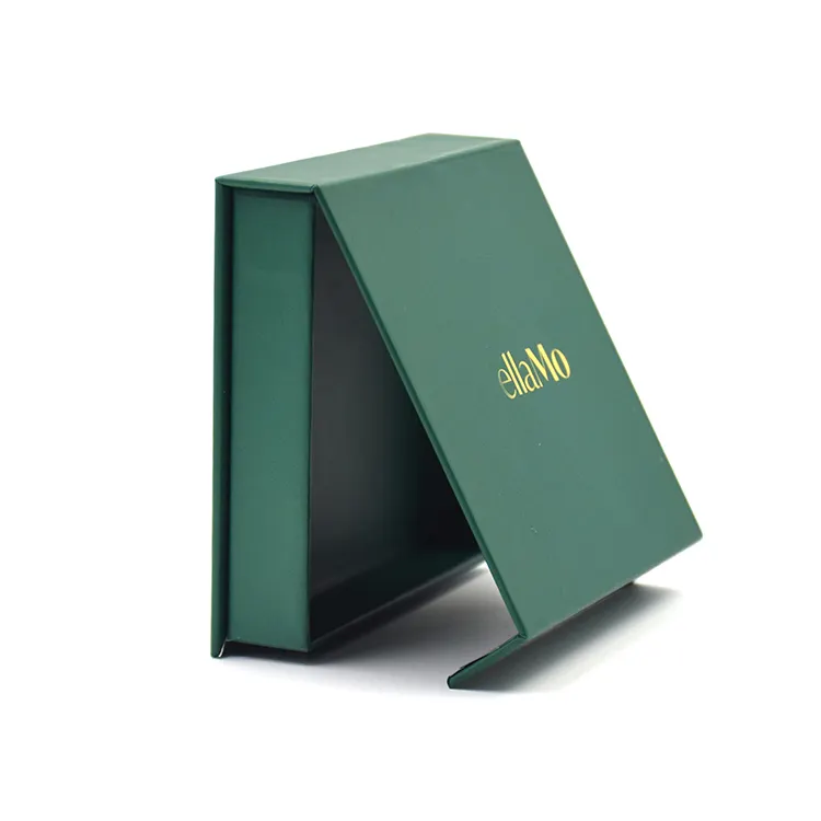 Custom Luxurious Green Decoration Magnetic Book Style Magnetic Box Packaging Book Shape Gift Packaging Box