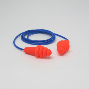 Tapones de seguridad Elvex EP-513 naranja-azul de PVC reutilizables, suaves, ligeros, con cancelación de ruido de 32dB, de inserción a presión. - Product Image 2