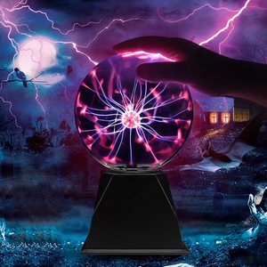 Lámpara <span class=keywords><strong>de</strong></span> bola <span class=keywords><strong>de</strong></span> <span class=keywords><strong>plasma</strong></span> grande <span class=keywords><strong>de</strong></span> 8 ", BOLA MÁGICA eléctrica para fiesta, lámpara <span class=keywords><strong>de</strong></span> bola <span class=keywords><strong>de</strong></span> cristal para niños, sensible al sonido táctil - Product Image 1