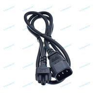Câble AC C14 vers C5, adaptateur d'alimentation 10A 125V IEC 3 pôles mâle vers femelle, convertisseur AC C5 vers C14 pour ordinateur portable