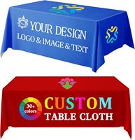 Nappe promotionnelle de 6 pieds pour salon professionnel, couvre-table non ajusté, chemin de table