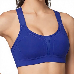 Women Racerback Sports <b>Bra</b> Scoop Neck Solid <b>Blue</b> Medium Support Breathable Yoga Activewear Fitness <b>Bra</b> For Adults - Product Image 1