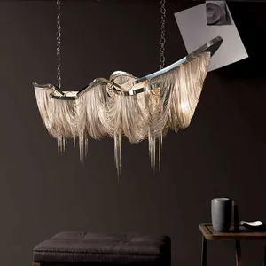 Moderner <span class=keywords><strong>Atlantis</strong></span> Neues Design Metall-Kronleuchter Große Quaste Attraktive Hängelampe Warmweiß LED für Zuhause Büro Hotel Schlafzimmer Esszimmer - Product Image 1