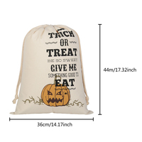 Sacs fourre-tout en toile de coton à cordon pour Halloween, motif citrouille, pour bonbons et cadeaux, idéaux pour les fêtes - Vente en gros