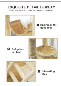 Лидер продаж на <span class=keywords><strong>Alibaba</strong></span>, деревянный производитель OEM, оптовая продажа, мебель для домашних животных, кошек, домик, дерево для кошек - Product Image 3