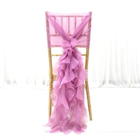 Ruban en polyester, nœud en satin, rubans de chaise, décoration de mariage