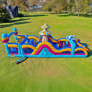 <span class=keywords><strong>Carrera</strong></span> de Obstáculos Inflable para Alquiler en Fiestas, Parque de Aventuras al Aire Libre, Castillo Inflable con Tobogán y Obstáculos - Product Image 3