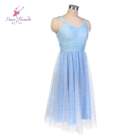 Bleu clair avec paillettes Costumes de danse de ballet lyrique Stage Performance dancewear 25100